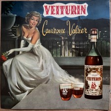 VEITURIN -Canzone Valzer - Copertina disco vinile originale illustrata -' 50-