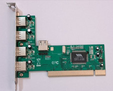 Scheda Hamlet HUSB2PCI High Speed Scheda 4+1 porte usb 2.0 PCI VIA VT6212L