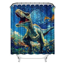 T-Rex Dinosaur Shower Curtain