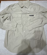 Armani Exchange Uomo Camicia a Maniche Lunghe – Beige, Taglia M