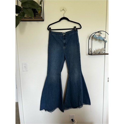 Jeans blu denim gamba - , svasata