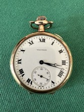 orologio da tasca antico, americano, marca waltham, funzionante