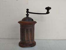 ANTICO XIX secolo MACININO MACINA CAFFÈ FRÈRES PEUGEOT IN LEGNO E FERRO H cm.22