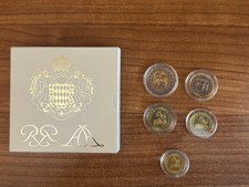 Lotto 8 monete Monaco euro 2001/2002/2005 da 1 cent a 2 euro