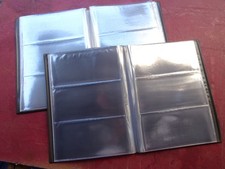 lotto 2 album porta scontrini biglietti cartoline collezioni finestra 19 x 9 cm