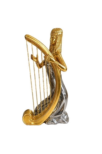 Scultura decorativa arpa con - scultura,
