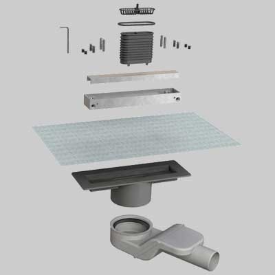 Canalina doccia alluminio - canalina,