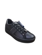 Scarpa IGI&CO donna sportiva zeppa interna MADE IN ITALY pelle nero e laminato p