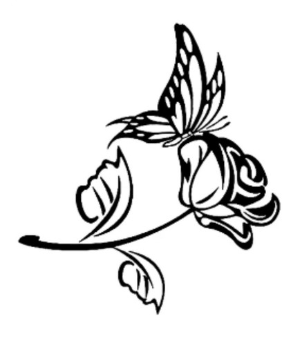 Adesivo rosa farfalla donna - rosa,