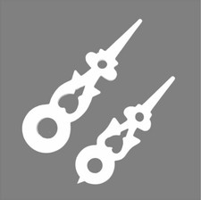 COPPIA LANCETTE IN PLASTICA PER OROLOGI A CUCU ADATTE A QUADRANTI DI 60mm