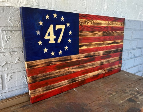 Bandiera americana legno - bandiera,