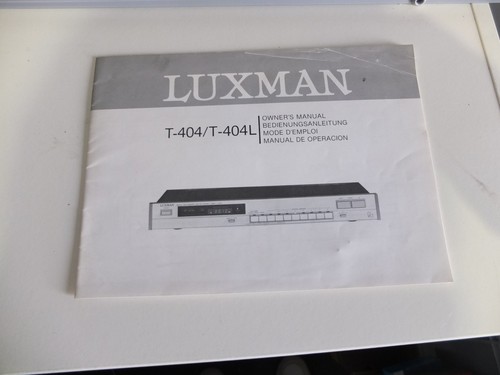Luxman 404 manuale di - luxman, l