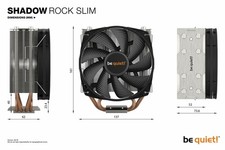 Dissipatore CPU be quiet! SHADOW ROCK SLIM 160W 135mm x4 Heatpipe 6mm AMD AM4
