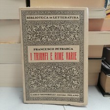 I TRIONFI E RIME VARIE