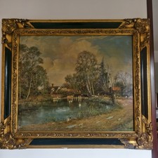 Antico Quadro Olio Su Tavola