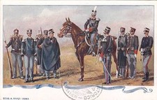 A6681) GRANATIERI DI SARDEGNA, UNIFORMI STORICHE DAL 1871 AL 1903.