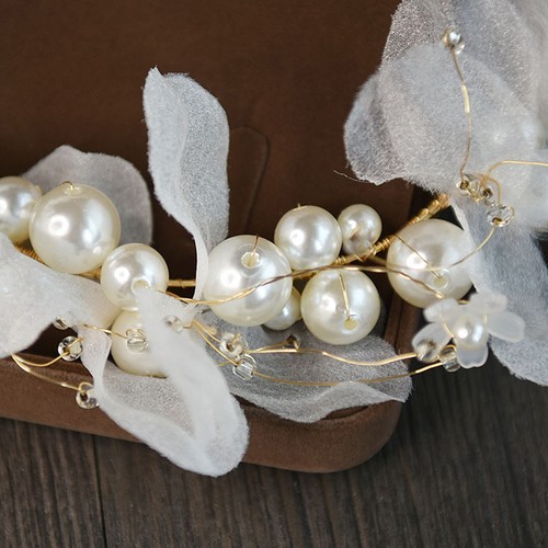 Cerchietto sposa bianco con - cerchietto,