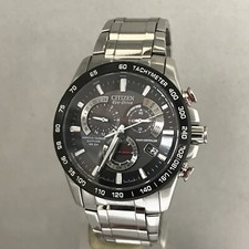 Orologio Citizen Uomo Eco Drive Chrono A-T Sveglia Radiocontrollato Bracciale E650