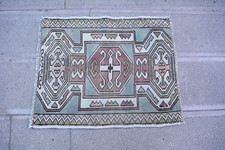 Kilim multicolore fatto - , a