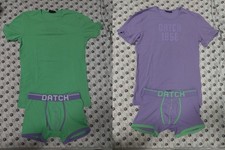 2 Completi intimi Boxer+Maglia uomo Datch Underwear Taglia L colore Verde/Viola