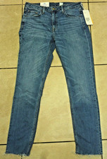 Jeans skinny denim H&M dettagli regolari indossati alla caviglia W29" L29" nuovi con etichette prezzo di listino £38,98 blu