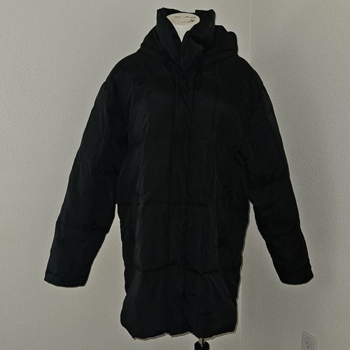 Black maternity puffer coat - black,