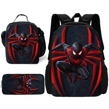 Marvel Spider-Man Zaino e Set Portapranzo con Astuccio, Miles Morales, 8 Modelli