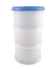 Tupperware Tappo Blu e Base Bianca Magic Towers Stampo 125ml Set Preparazione Cottura