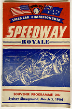 Programma Australian Speedcar Race 1966, Speedway Royale, Sydney Showground