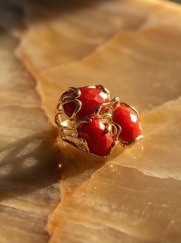 Anello ottone dorato con - dorato,