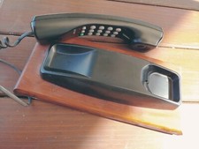 TELEFONO FISSO VERDE PHILIPS CON BASE LEGNO