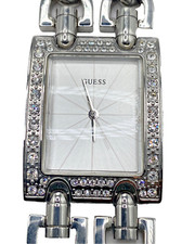 Orologio da polso donna Guess Swarovski Crystals U1121/L1 con catena nuovo Batt funziona vintage