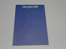 CHRYSLER 180 BROCHURE DEPLIANT