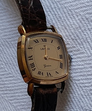Orologio da polso meccanico donna LANCO Swiss Made anni '80, cinturino in pelle