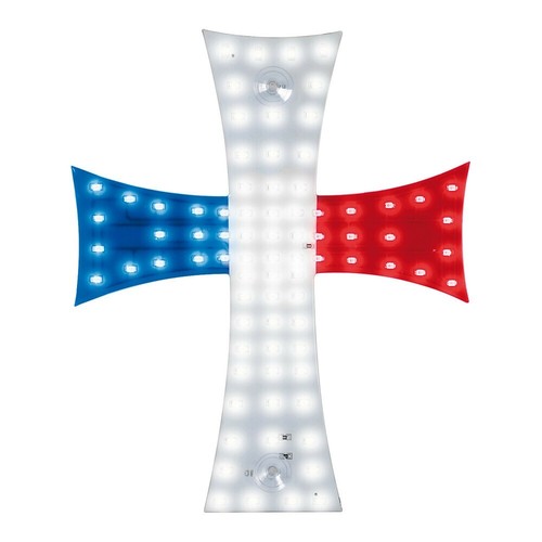 Insegna led croce bandiera - croce,