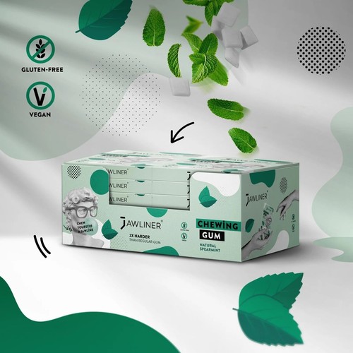 Jawliner spearmint chewing gum - spearmint,