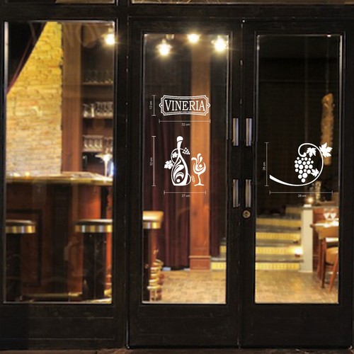 Adesivi enoteca vetrine - adesivi,