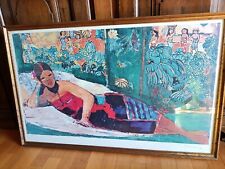 Stampa - Fotolito - Salvatore Fiume - Donna Di Tahiti Sdraiata - Firmata Lapis