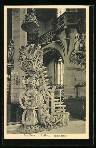 Cartolina freiberg pulpito - freiberg,,