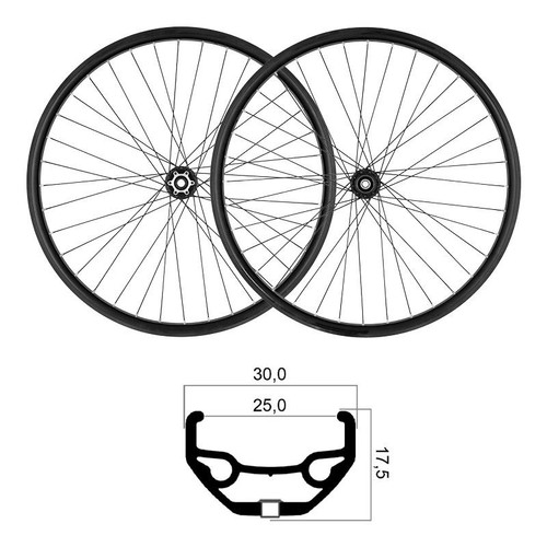 Ruote 25mm mtb - 27,5, x