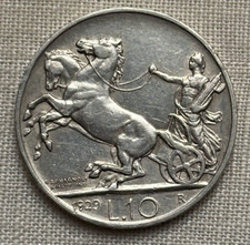 10 Lire Argento VEIII BIGA