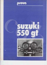 advertising Pubblicità brochure-MOTO SUZUKI 550 GT 1972-MAXIMOTO-MOTOGIAPPONESI