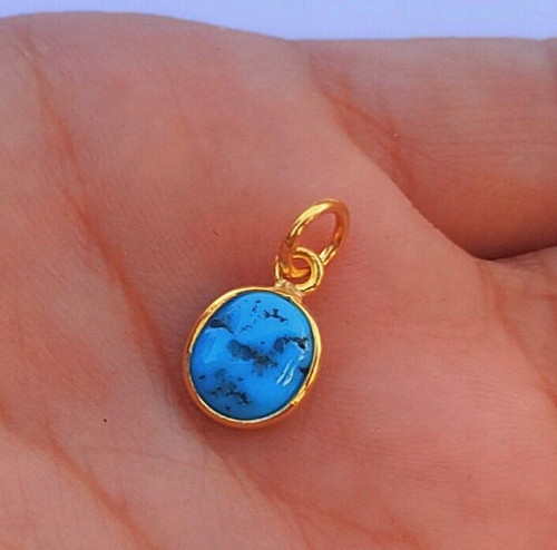 Ciondolo oro turchese blu - in,