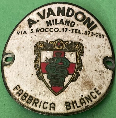 Gettone placca bilance vandoni - gettone,