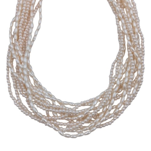 Collana perline multifilo - collana,