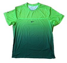 Maglia tennis Nike Rafael Nadal US Open 2015 verde logo Rafa Center Court taglia XL