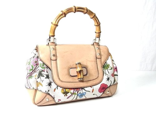 Gucci borsa bambù flora - borsa,