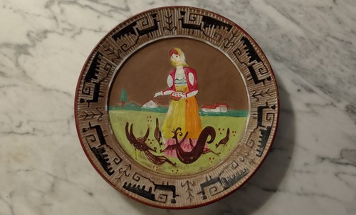 Vecchio piatto arte sarda - piatto,
