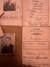 WW2 soldbuch and wehrpass , Narvik / Lapland Shield 