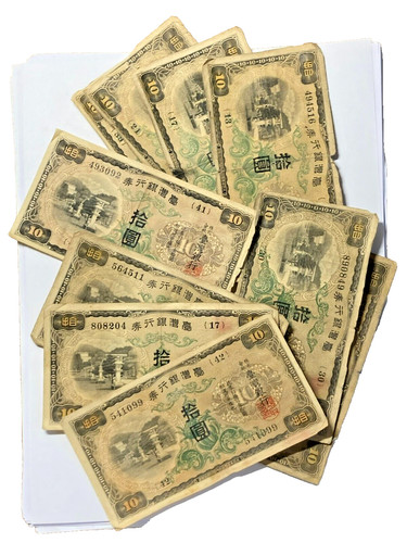 Lotto banconote - di, 10